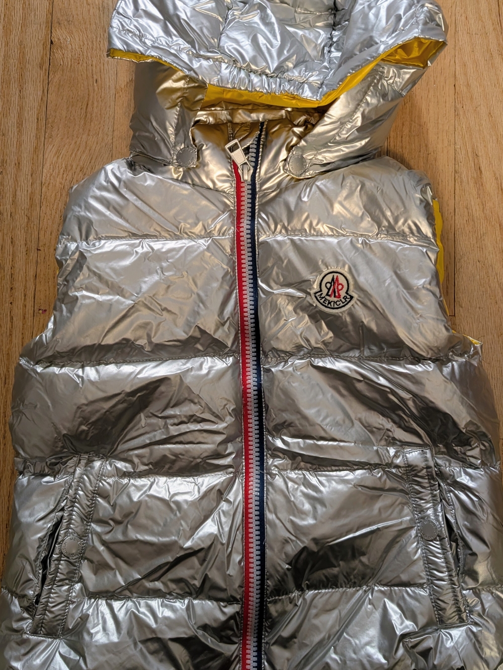 Unknown brand Silver Hooded Kids Down Puffer Vest Unisex T 5